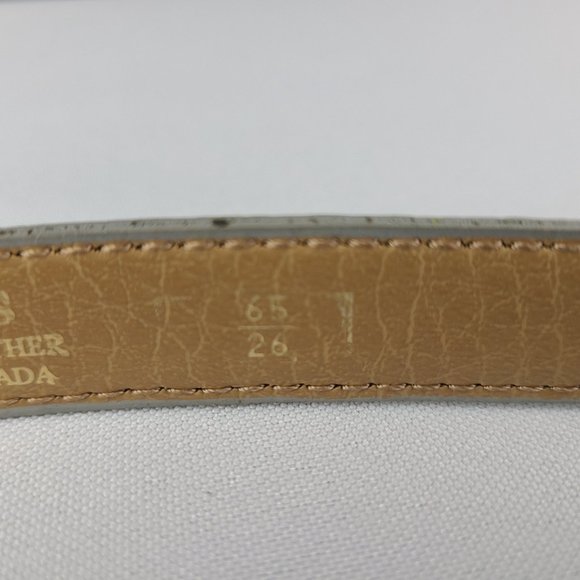 Kudos Leather Silver Metallic Belt Size 26 - Picture 8 of 9